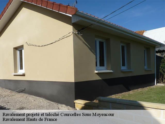 Ravalement projeté et taloché courcelles-sous-moyencour-80290 Ravalement Hauts de France