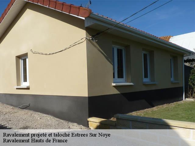 Ravalement projeté et taloché  estrees-sur-noye-80250 Ravalement Hauts de France